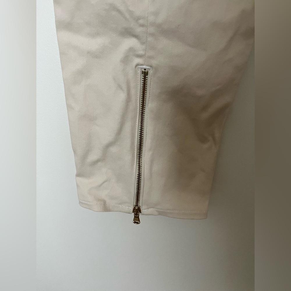 L’AGENCE Ginny High Rise Straight Leg Jeans French Vanilla coated - Picture 7 of 16